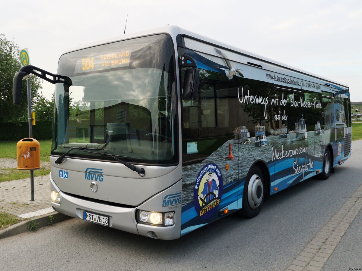 Der Fahrerarbeitsplatz eines Irisbus Crossway der MVVG in Neuenkirchen.