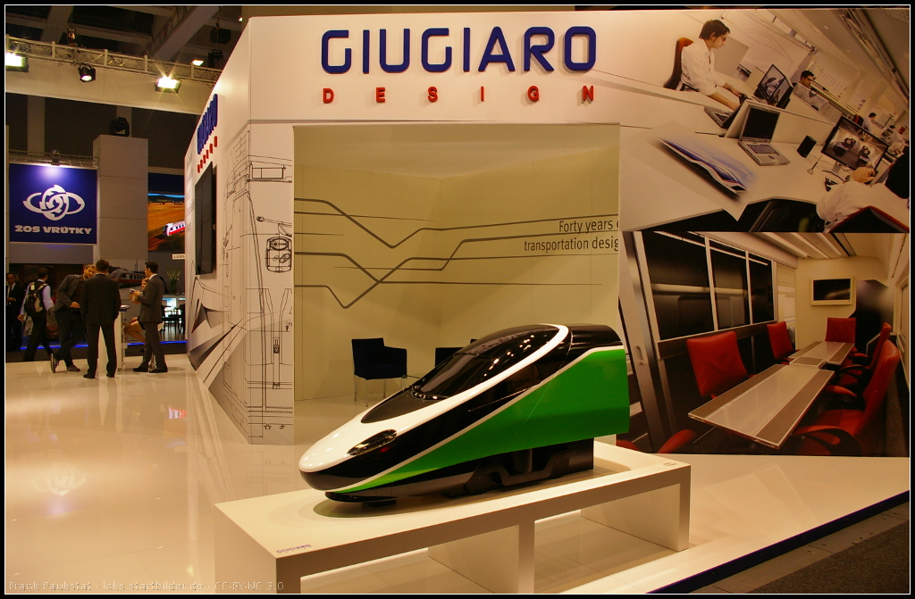 Die Firma Giugiaro Design entwickelt Designs f�r Schienenfahrzeuge und Inneneinrichtungen. Die Firma war auf der InnoTrans 2014 in Berlin vertreten