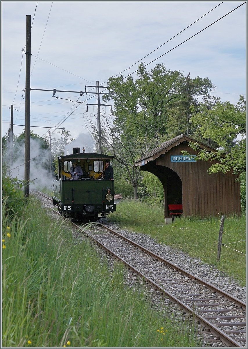 Die LEB G 3/3 (1890) ist bei Chantemerle als  Lokzug  auf dem Weg nach Blonay.

22. Mai 2021