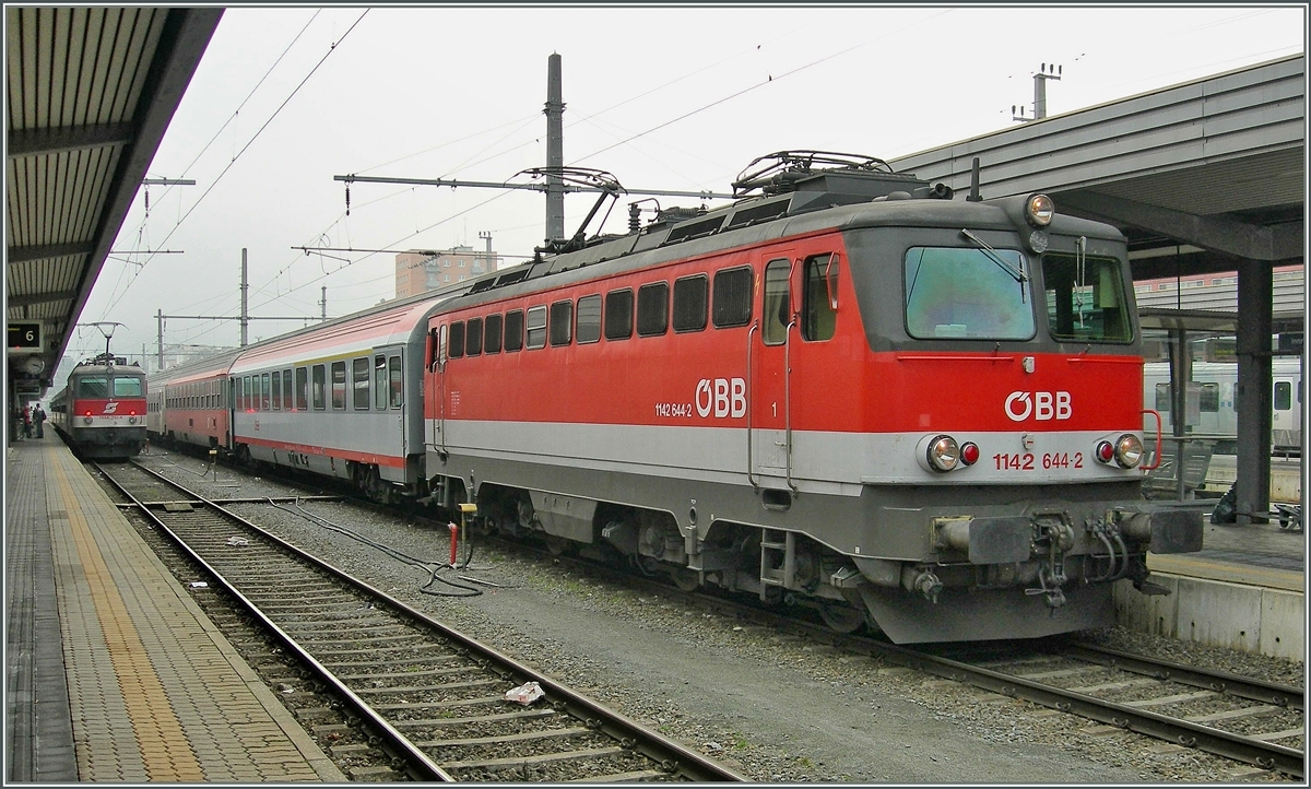 Die BB 1142 644-2 in Innsburck. 
11. Jan. 2007