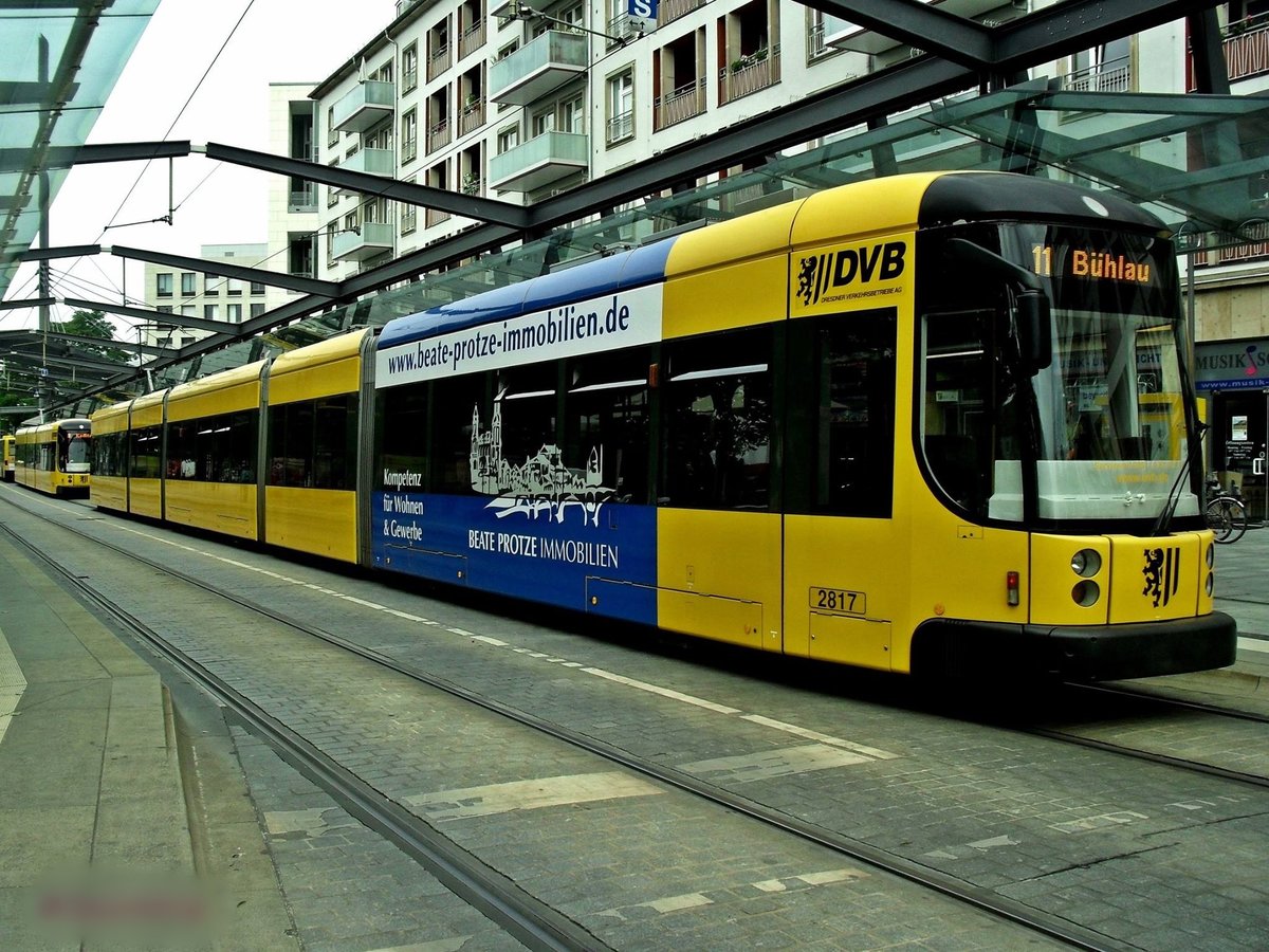 Dresden Stadt,DVB Strassenbahn ,aufgenommen  am 19.8.2011