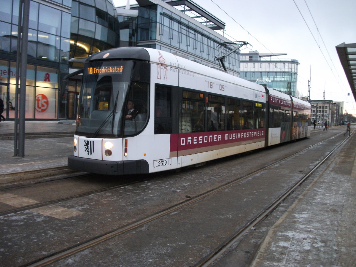 Dresdner Straßenbahn am 03.02.2011