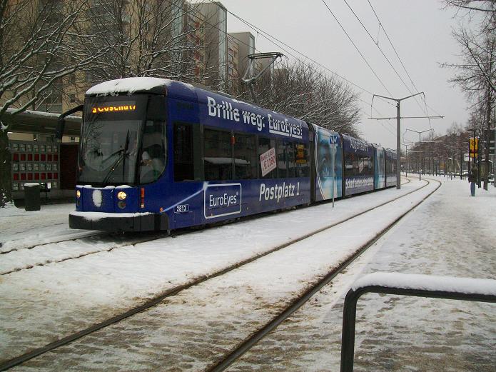 Dresdner Straßenbahn am 04.01.2010