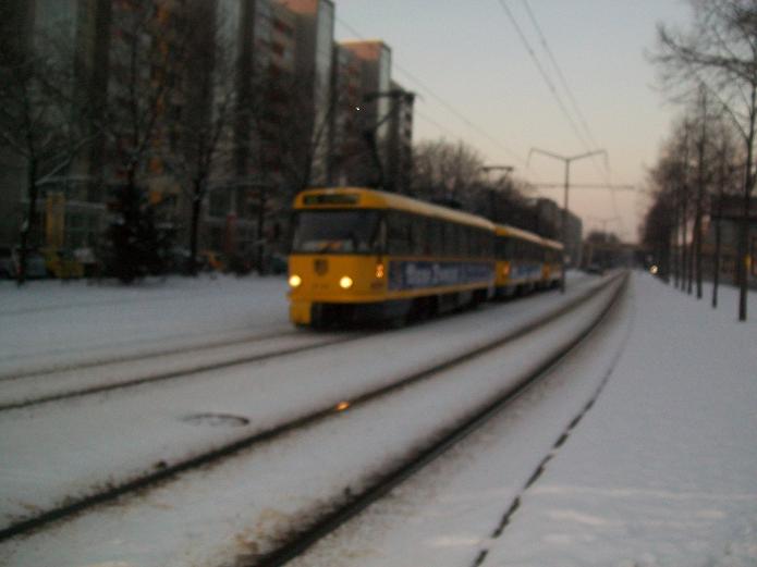 Dresdner Straßenbahn am 05.01.2010