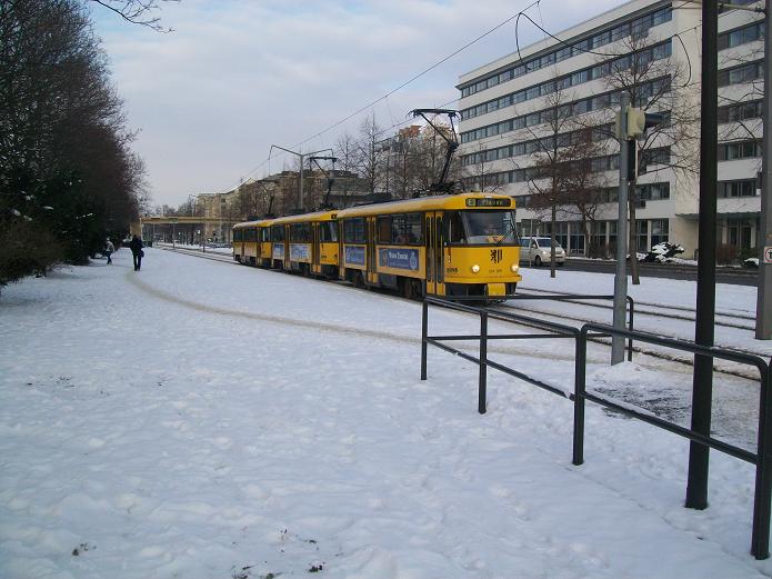 Dresdner Straßenbahn am 07.01.2010