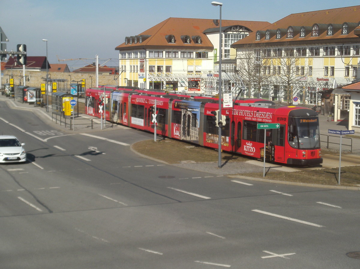 Dresdner Straßenbahn am 07.03.2015