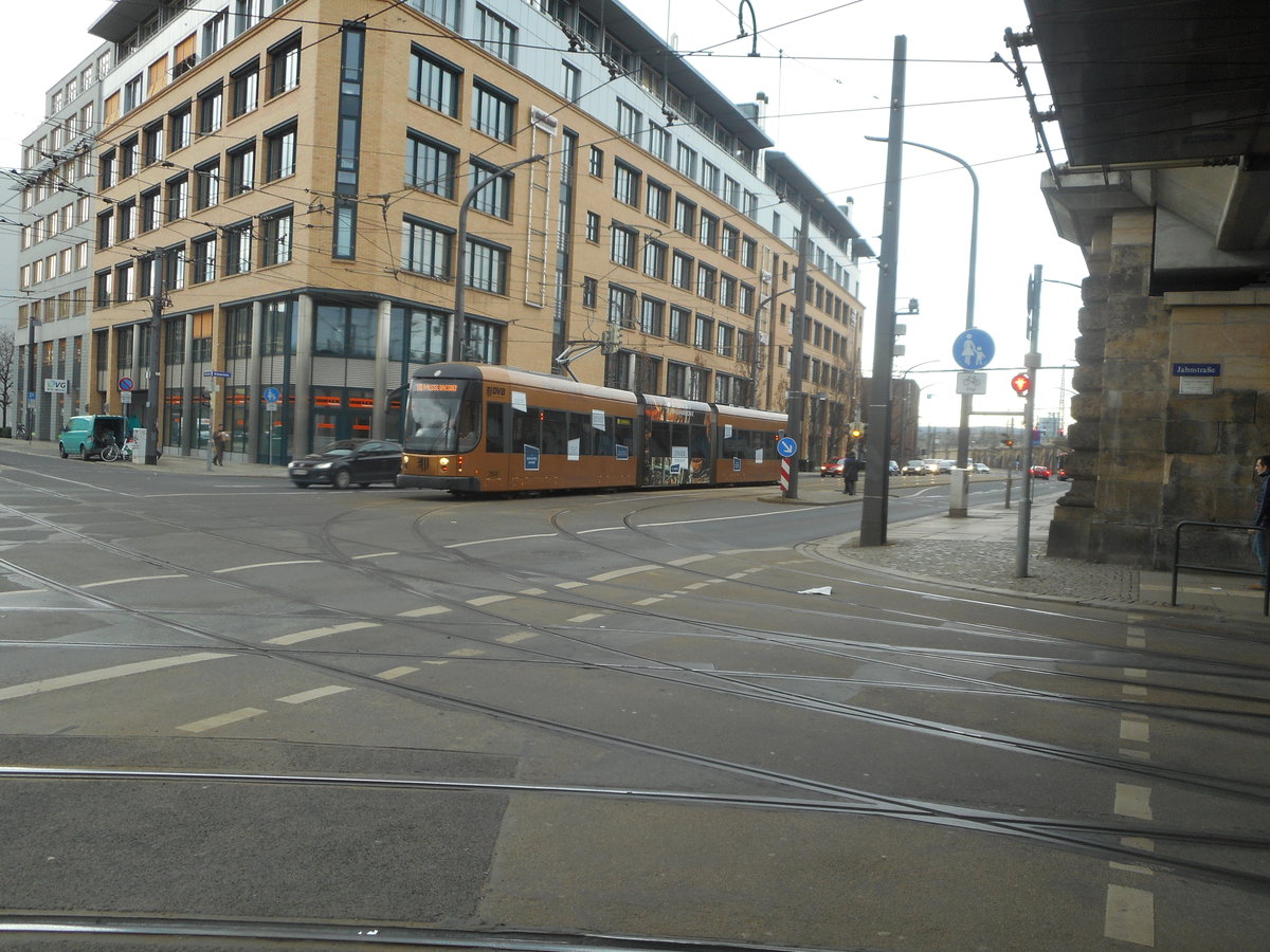 Dresdner Straßenbahn am 08.02.2016