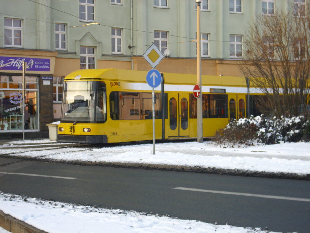 Dresdner Straßenbahn am 11.02.2013