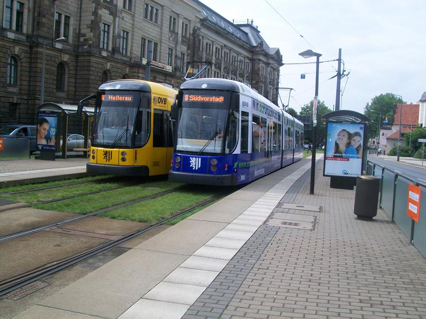 Dresdner Straßenbahn am 12.08.2009