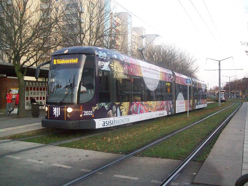 Dresdner Straßenbahn am 16.11.2009