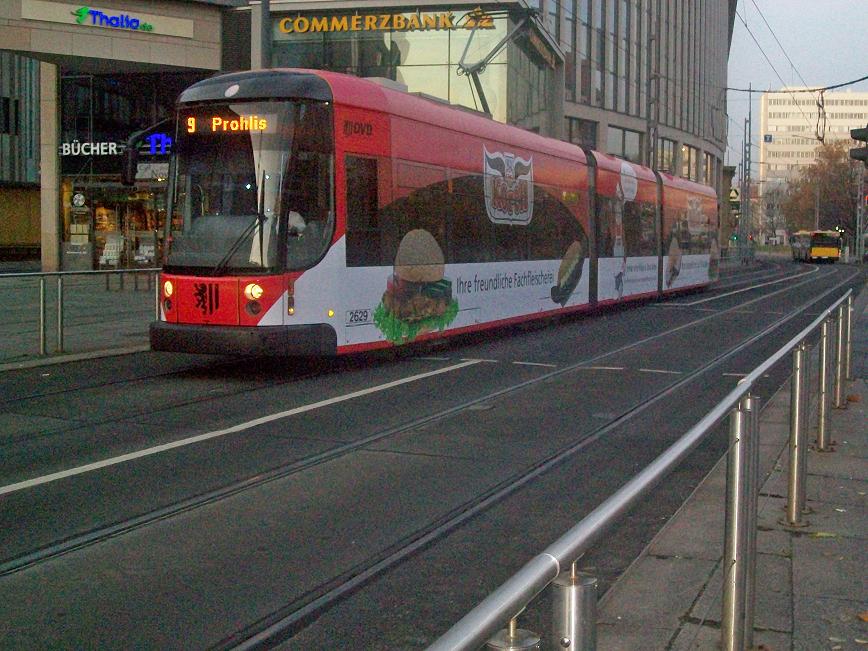 Dresdner Straßenbahn am 16.11.2009