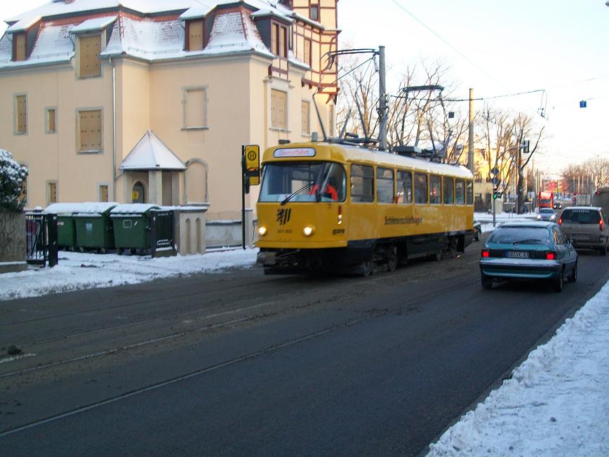 Dresdner Straßenbahn am 21.12.2009