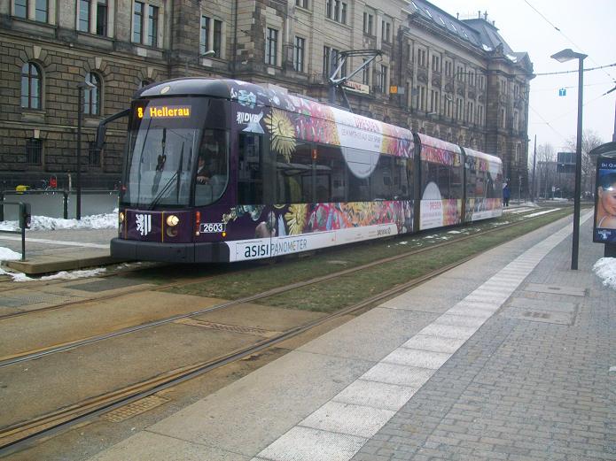 Dresdner Straßenbahn am 22.01.2010