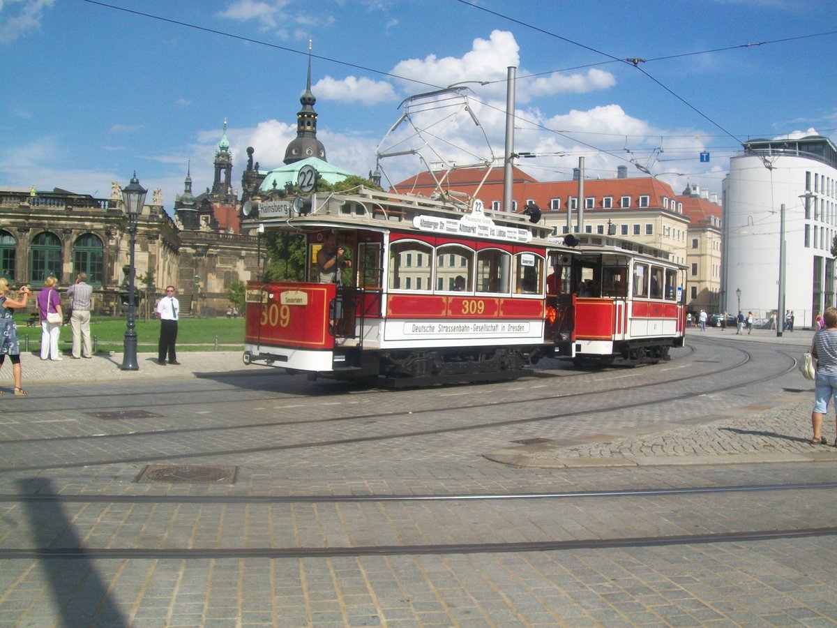 Dresdner Straßenbahn am 22.08.2010