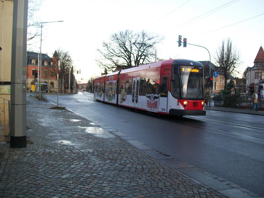 Dresdner Straßenbahn am 24.11.2009