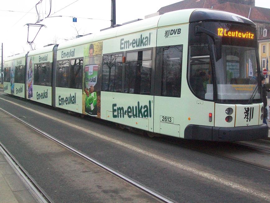 Dresdner Straßenbahn am 25.02.2010