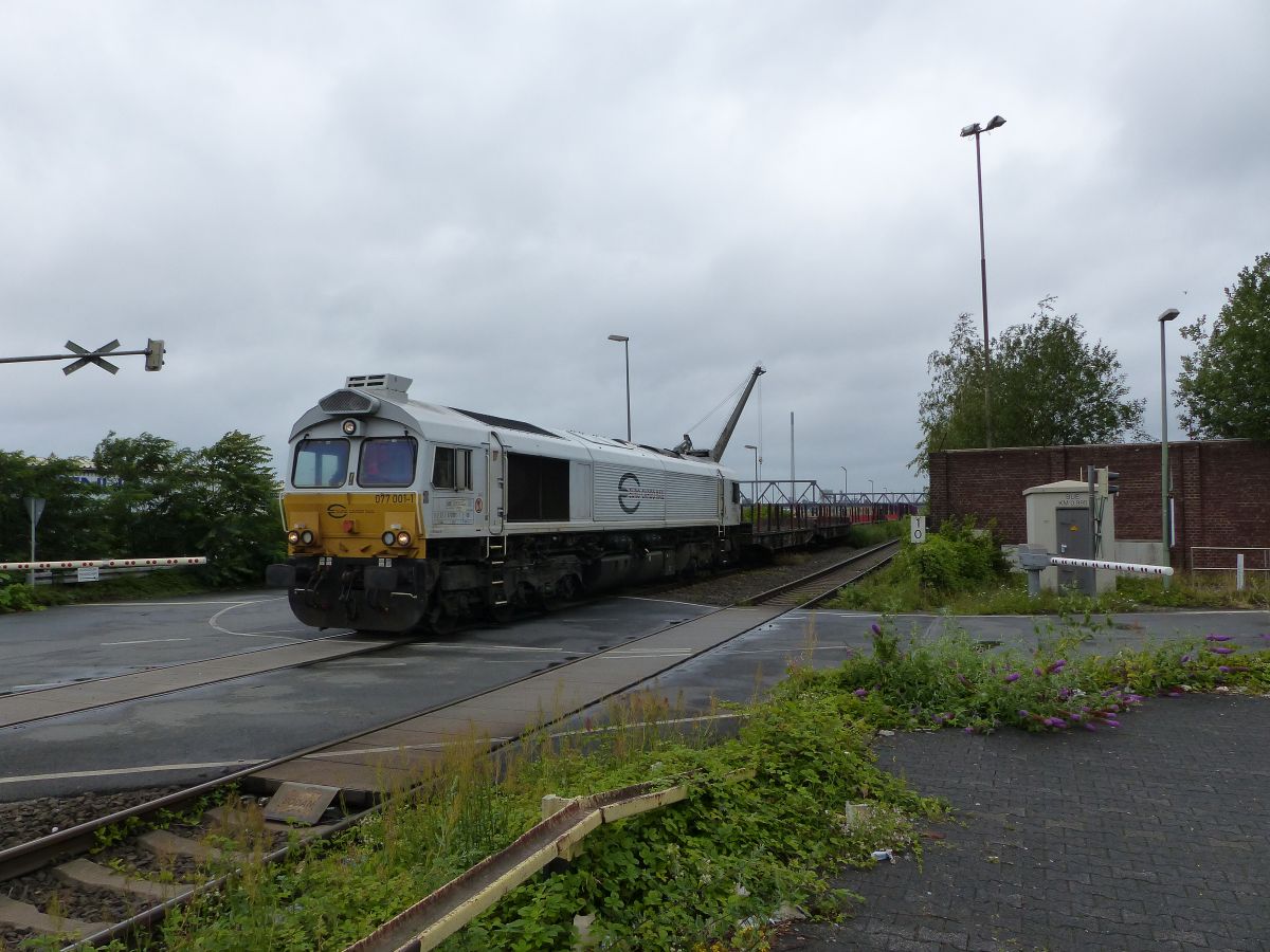 ECR (Euro Cargo Rail) Diesellok 077 001-1 Dachsstrasse, Angerhausen Wannheim Duisburg 09-07-2020.

ECR (Euro Cargo Rail) dieselloc 077 001-1 Dachsstrasse, Angerhausen Wannheim Duisburg 09-07-2020.