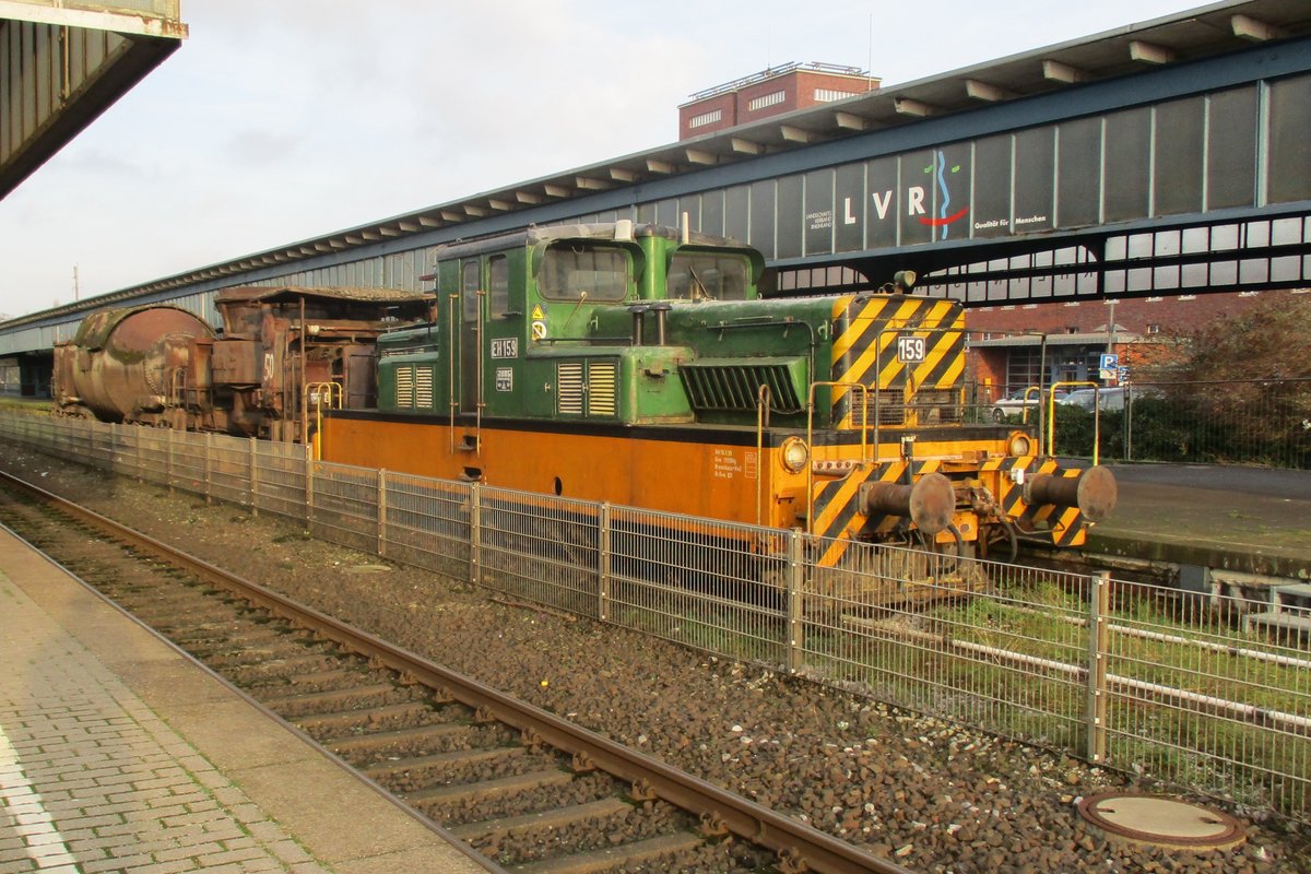 EH 159 steht noch immer als Museumstuck in Oberhausen Hbf, so auch am 30 Januar 2018.