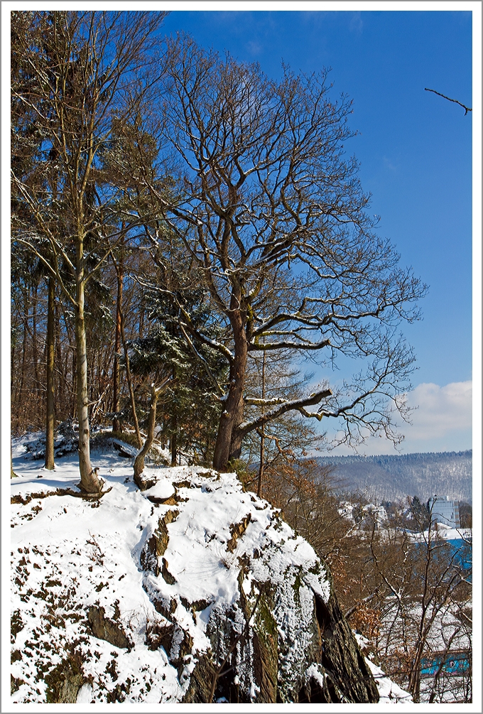 Ein Blick nach links, an meiner schönen Fotostelle in Scheuerfeld über dem Mühlburg-Tunnelam am 13.03.2013.