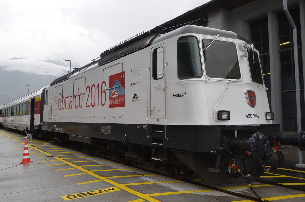 Eröffnung Gotthardbasistunnel 2016. Anlässlich der Feierlichkeiten gab es eine Rollmaterialshow in Erstfeld (04.06.2016)