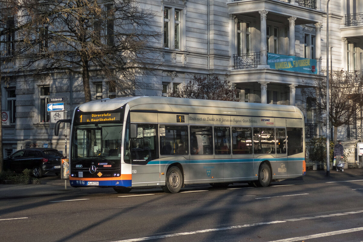 ESWE, Wiesbaden - Wagen 150 - WI-VG 1150 - Mercedes-Benz O 530 eCitaro (2020) - Oldiebus-Club - Wiesbaden, 31.12.2021