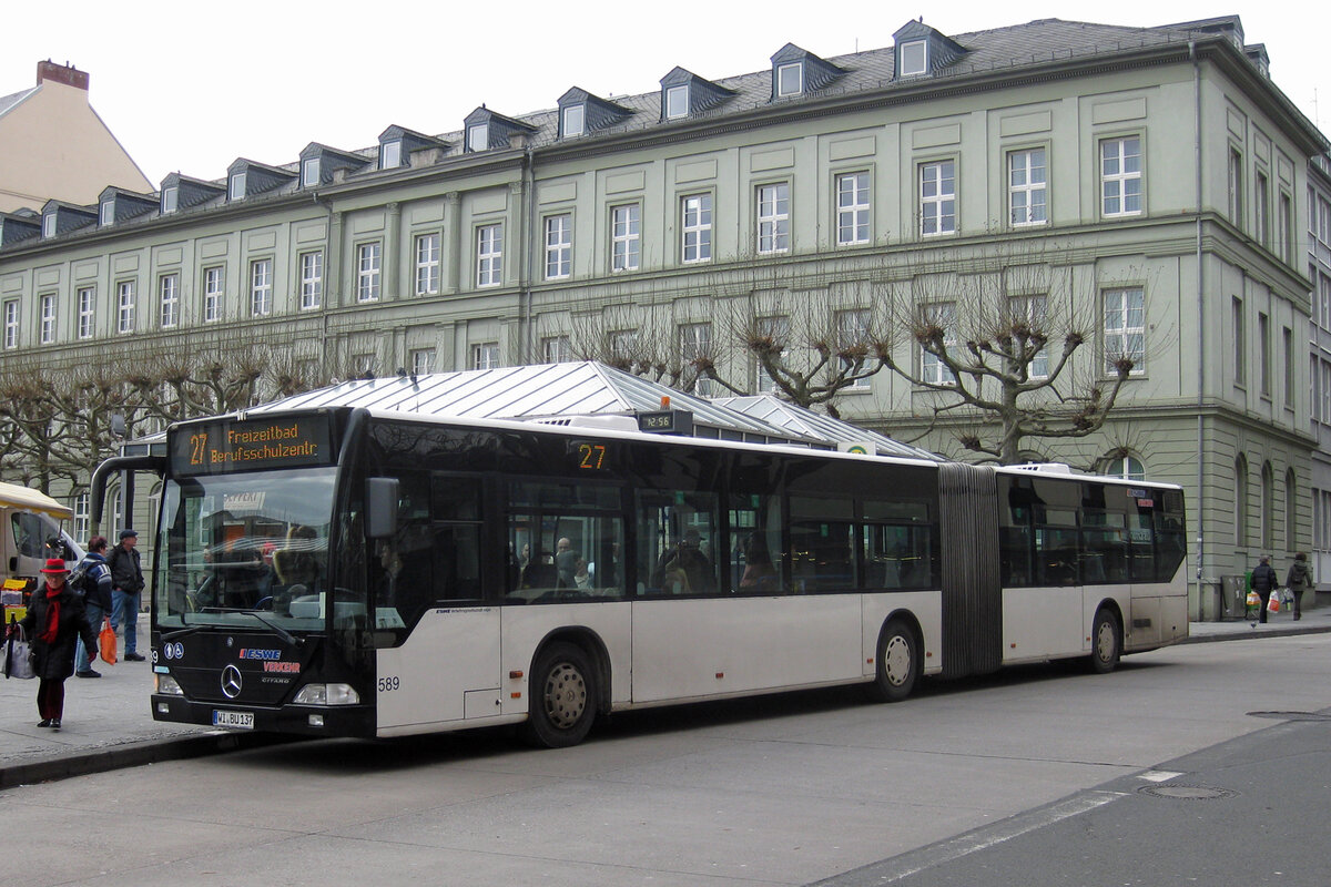 ESWE, Wiesbaden - Wagen 589 - WI-BU 137 - Mercedes-Benz O 530 Citaro G (2005) - exRadio Rockland - Wiesbaden, 14.01.2016
