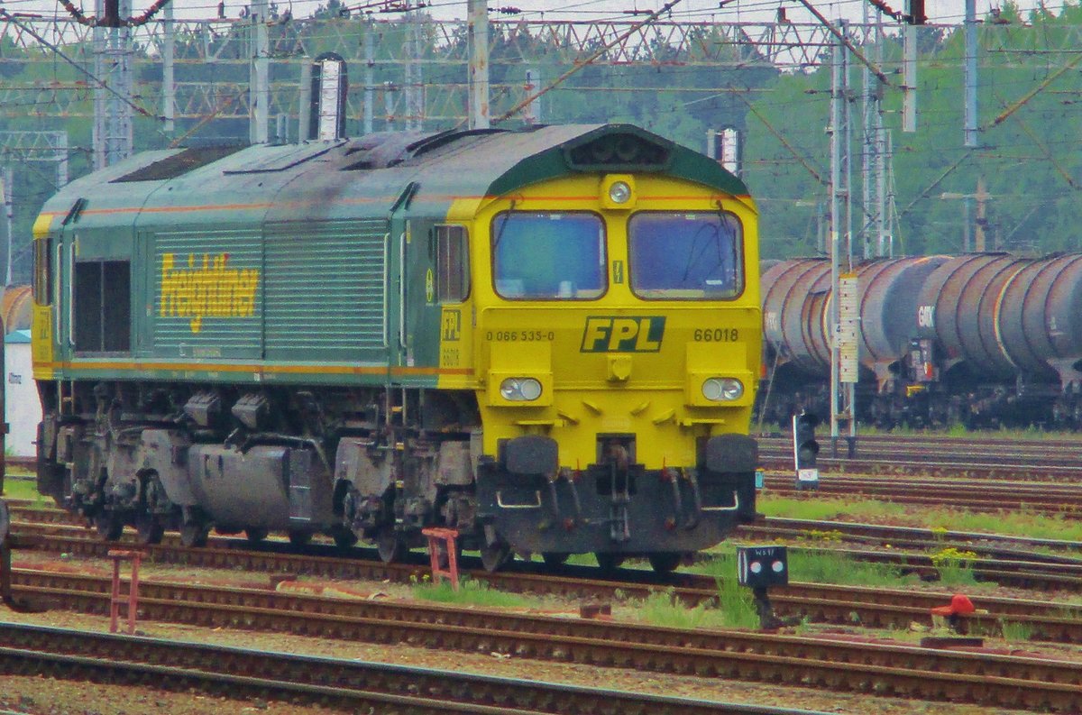 Freightliner Poland 66018 steht am 3 Mai 2018 in Rzepin. 