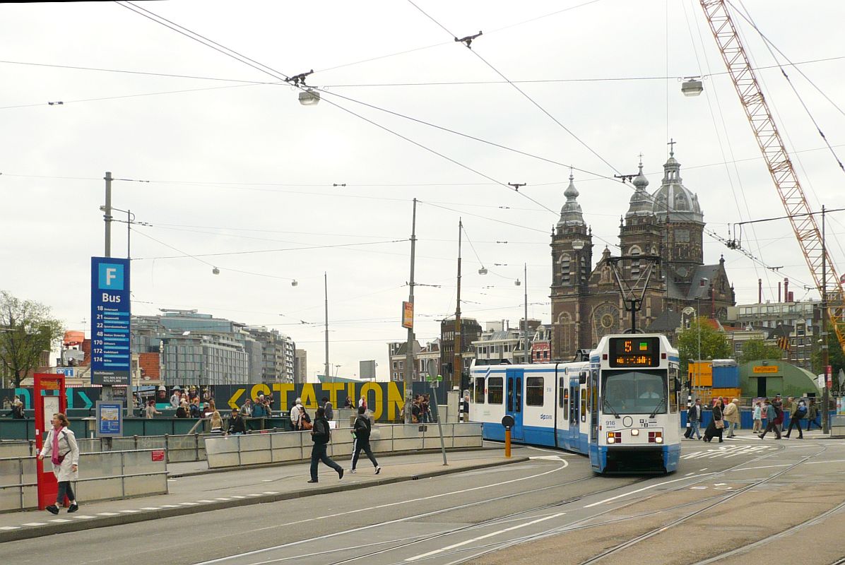 GVBA TW 916 Prins Hendrikkade, Amsterdam 18-09-2013.