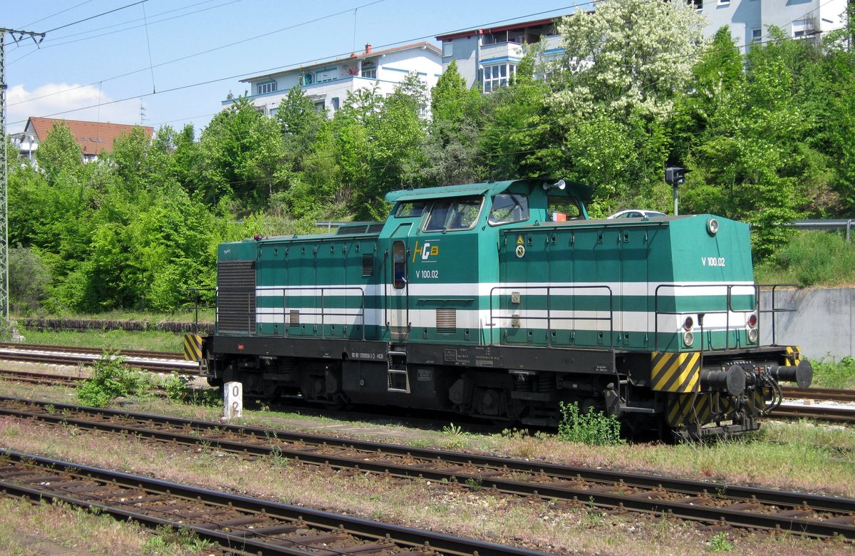 HGB V 100-02 ruht sich in Weil-am-Rhein am 28 Juni 2013.