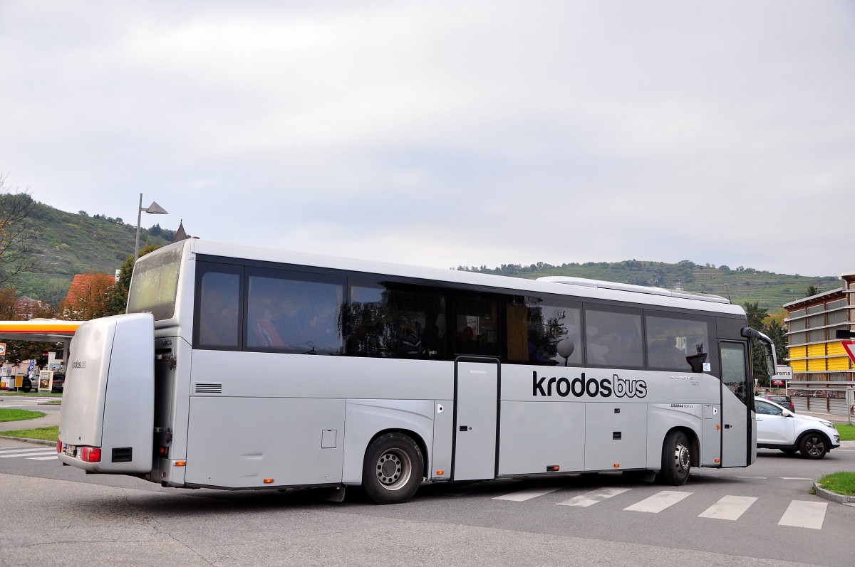 Irisbus Evadys von Krodos Bus aus der CZ am 5.10.2014 in Krems.
