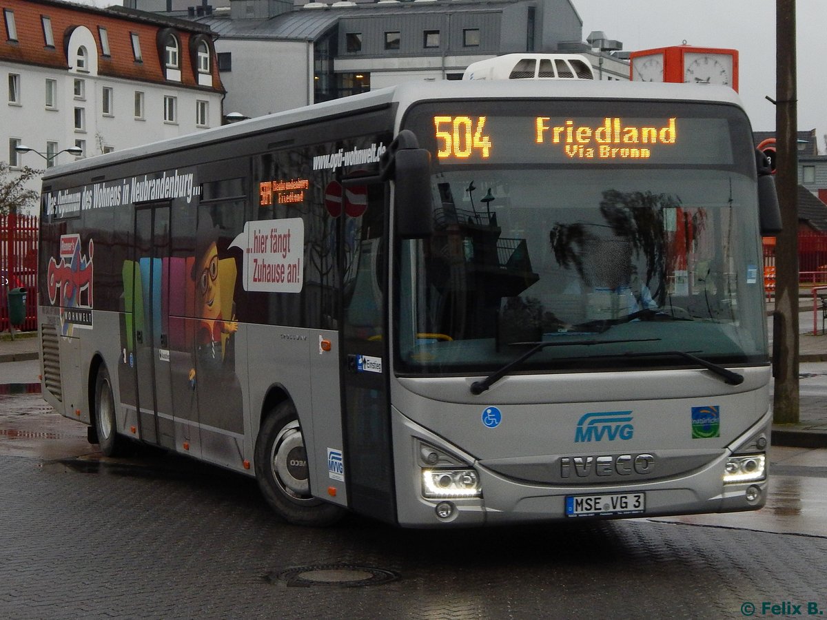 Iveco Crossway der MVVG in Neubrandenburg.