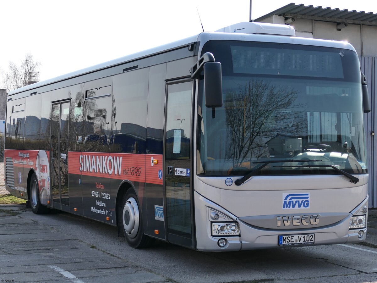 Iveco Crossway der MVVG in Neubrandenburg.