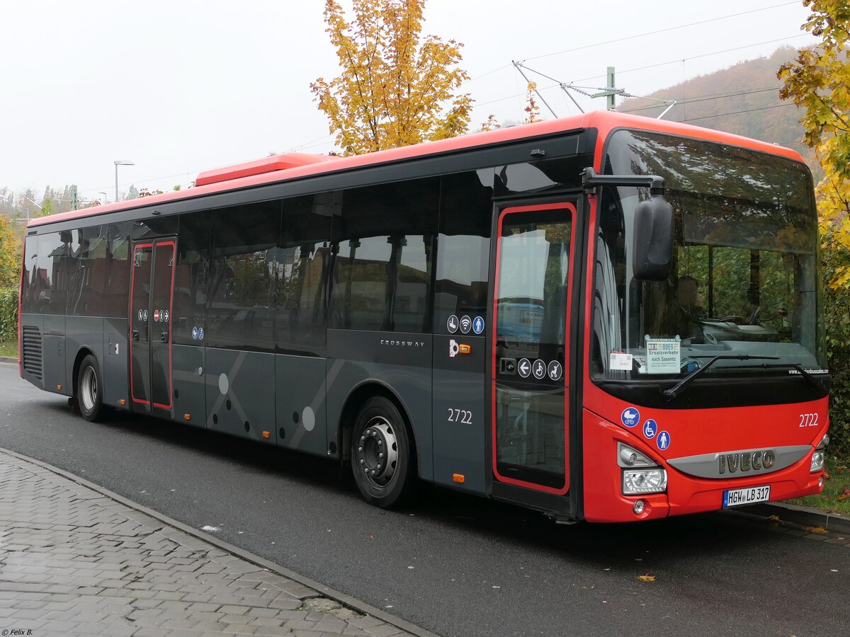 Iveco Crossway von Taxi Wedow aus Deutschland in Sassnitz.