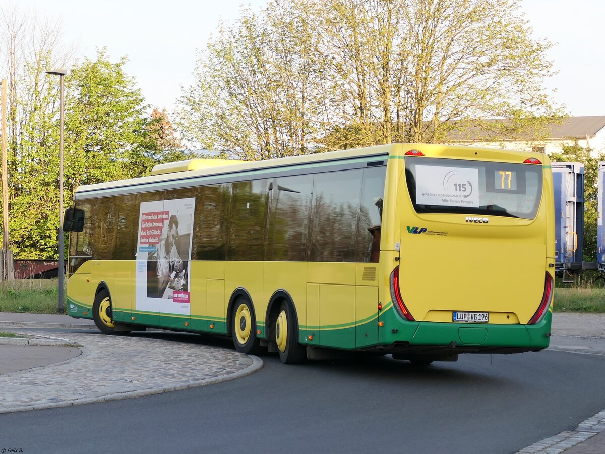 Iveco Crossway der Verkehrsgesellschaft Ludwigslust-Parchim mbH in Plau am See.