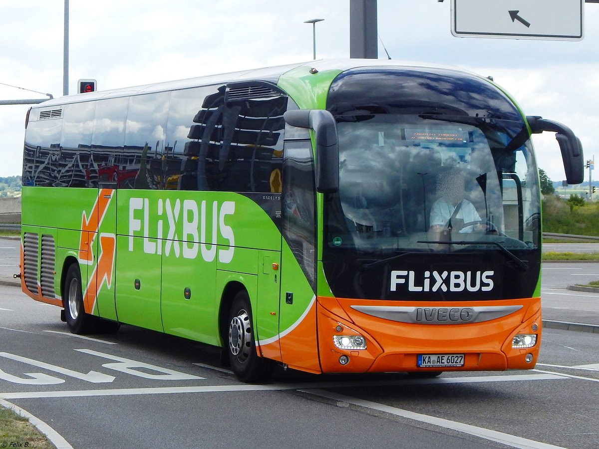 Iveco Magelys von Flixbus/Werner aus Deutschland in Stuttgart.
