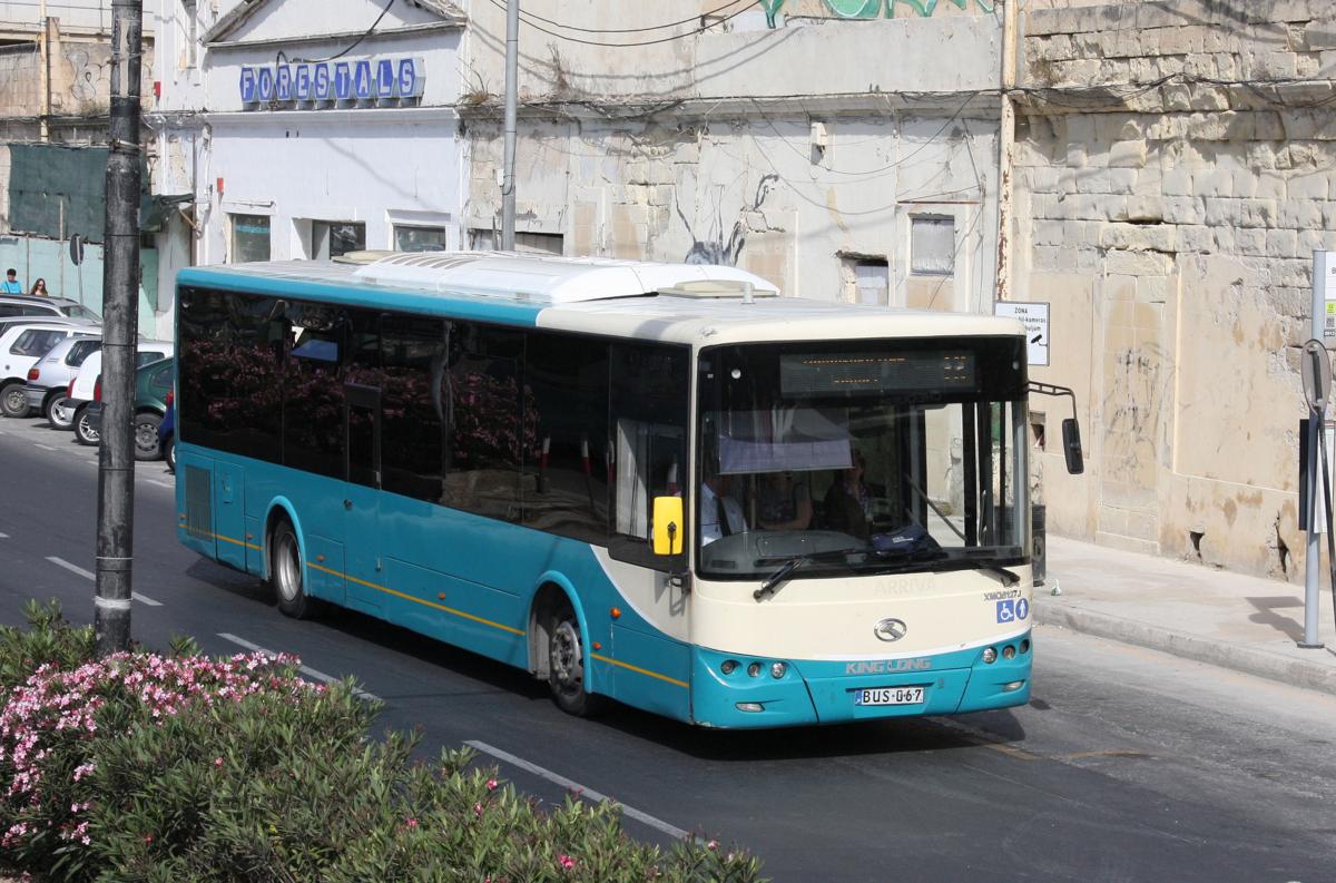 KingLong Linienbus am 15.5.2014 unterwegs in Mosta auf Malta.