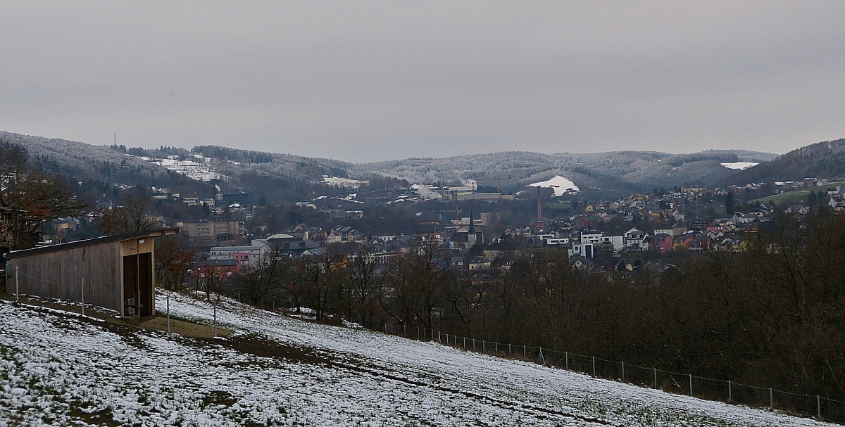 Leicht verschneite Winterlandschaft in der Umgebung von Wiltz. 03.01.2021 