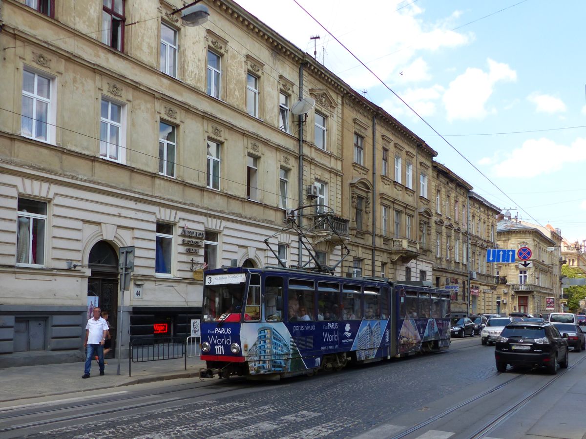 LKP (Львівське комунальне підприємство) LET (Lviv Elektro Trans) Strassenbahn 1171 Tatra KT4D Baujahr 1981 ex-EVAG Erfurt Fahrzeug 472. Ivana Franka Strasse, Lviv 31-05-2018.


LKP (Львівське комунальне підприємство) LET (Lviv Elektro Trans) tram 1171 Tatra KT4D bouwjaar 1981 ex- 472 van EVAG uit Erfurt in Duitsland. Ivana Franka straat, Lviv 31-05-2018.