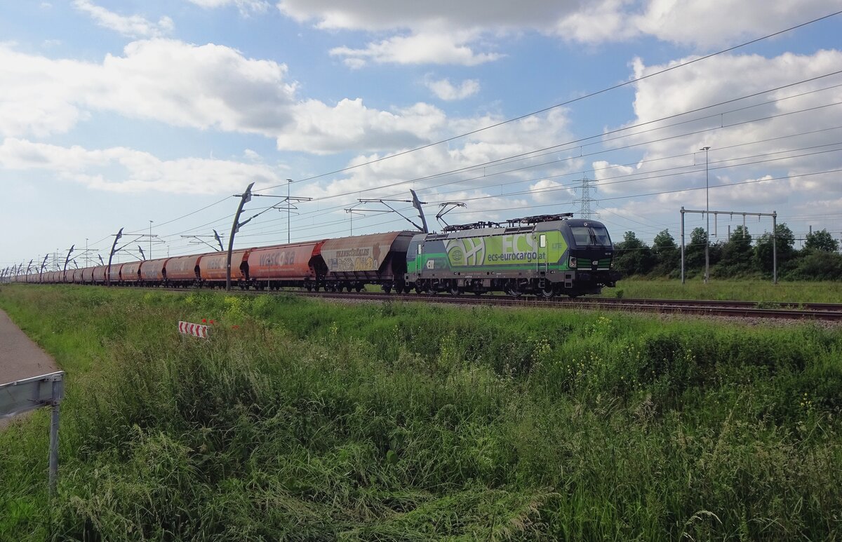 LTE 193 729 durchfahrt Valburg CUP am 6 Juni 2021.