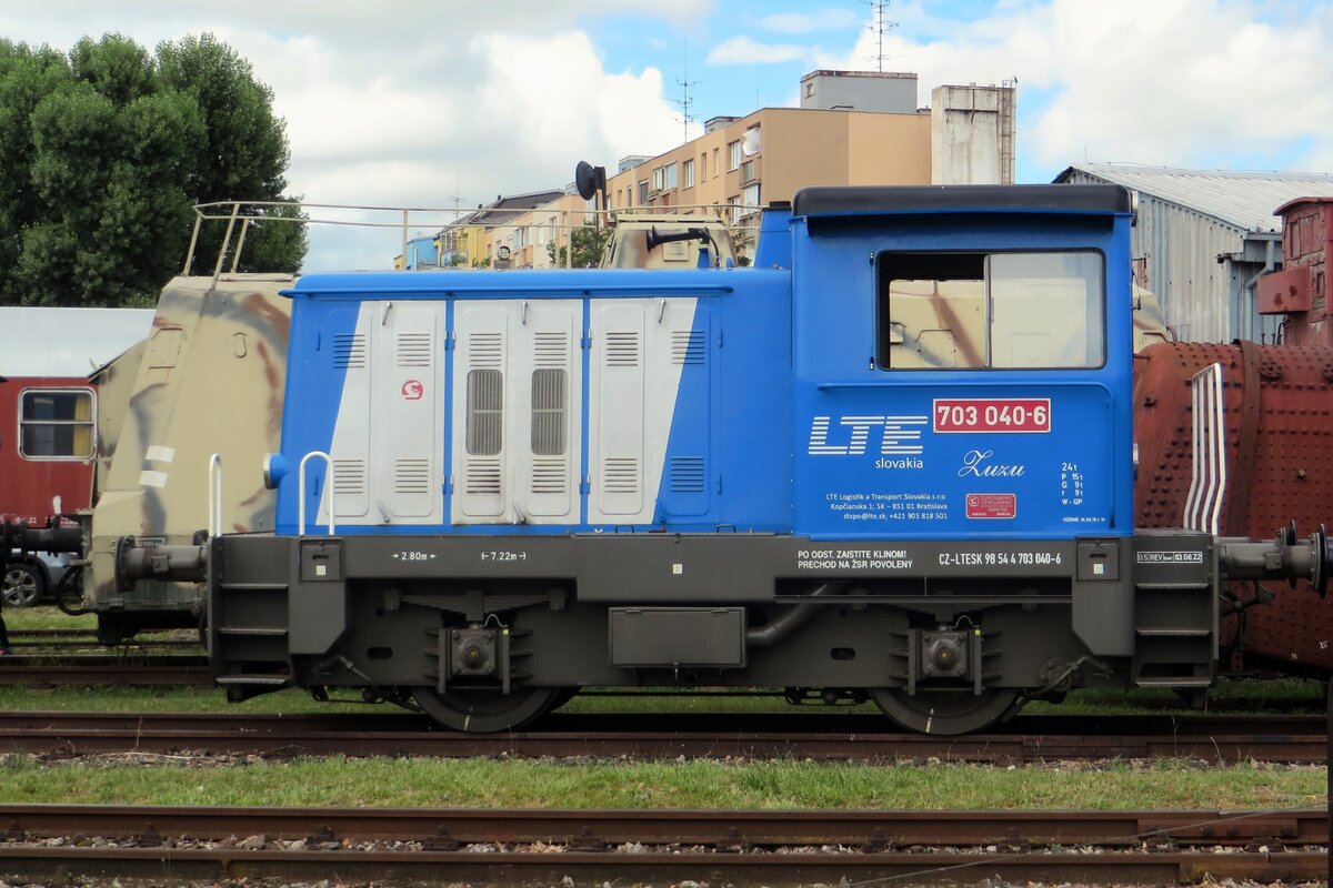 LTE 703 040 ist am 25 Juni 2022 Gast ins Bw Bratislava-Vychod während das RENDEZ 2022 Bw-Fest.