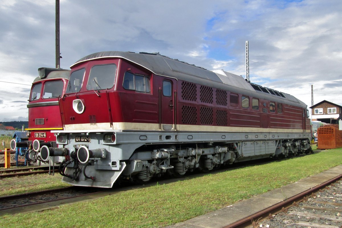 Ludmilla 131 072 steht am 19 Setember 2015 ins Bw Arnstadt. 