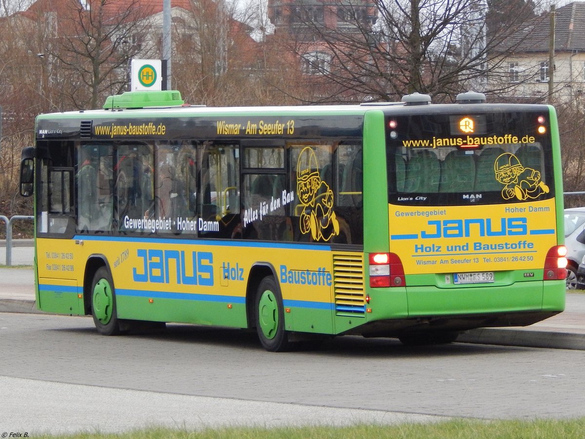 MAN Lion's City der BusBetriebe Wismar in Rostock. 