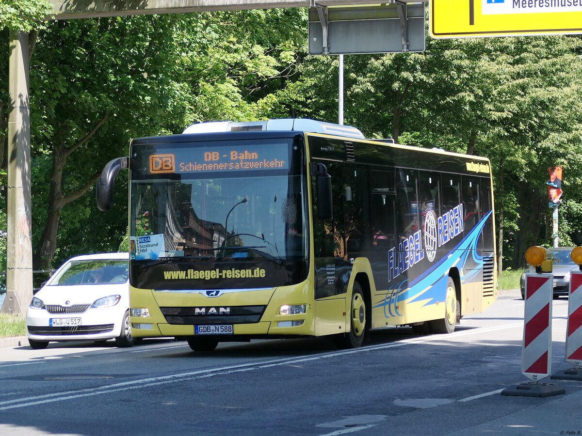 MAN Lion's City LE Ü von Flaegel Reisen aus Deutschland in Stralsund.