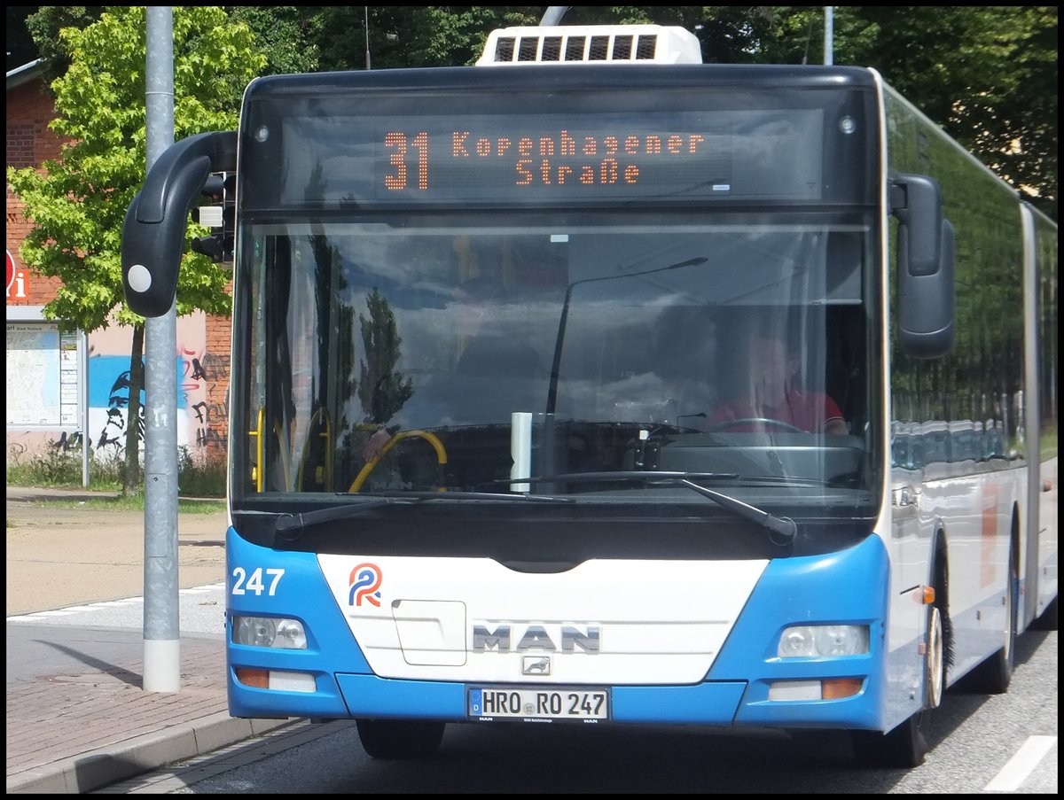 MAN Lion's City der Rostocker Straßenbahn AG in Rostock.