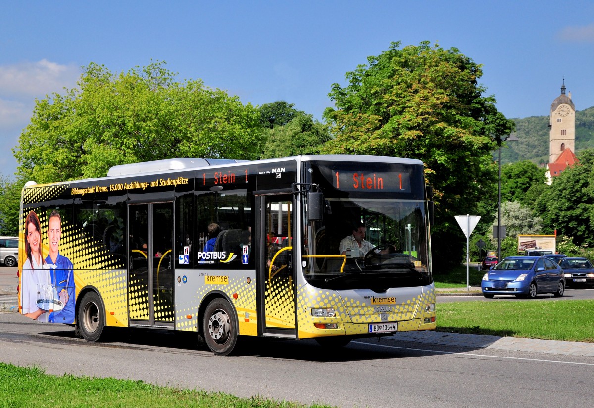 MAN Lions City,Postbus der BB und Citybus Linie 1 in Krems an der Donau. 