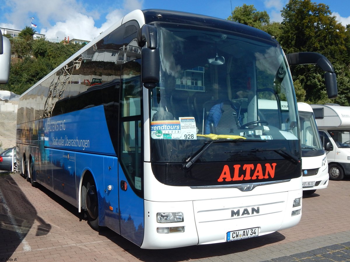 MAN Lion's Coach von Altan AV Reisen aus Deutschland im Stadthafen Sassnitz.