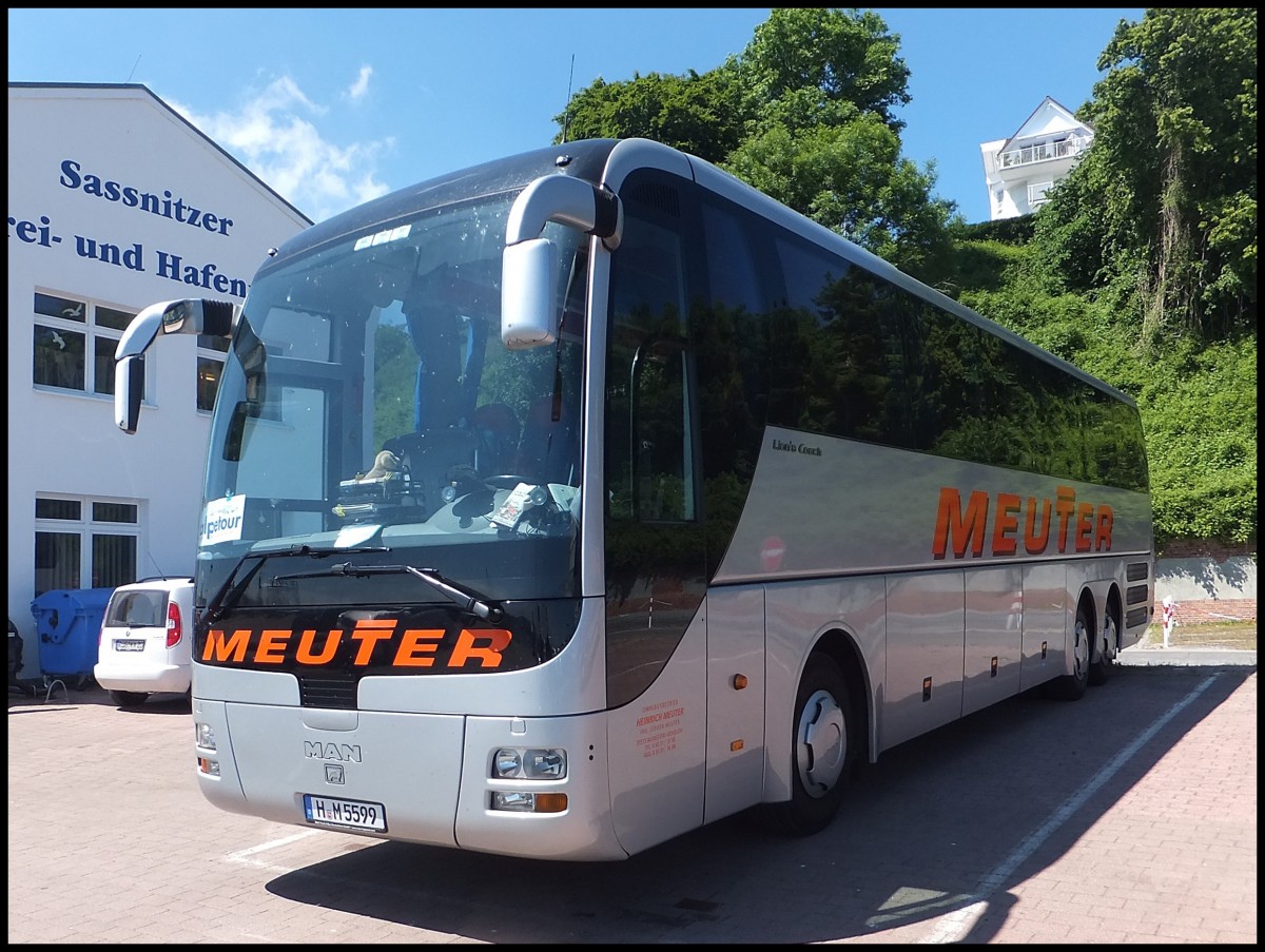 MAN Lion's Coach von Meuter aus Deutschland im Stadthafen Sassnitz.