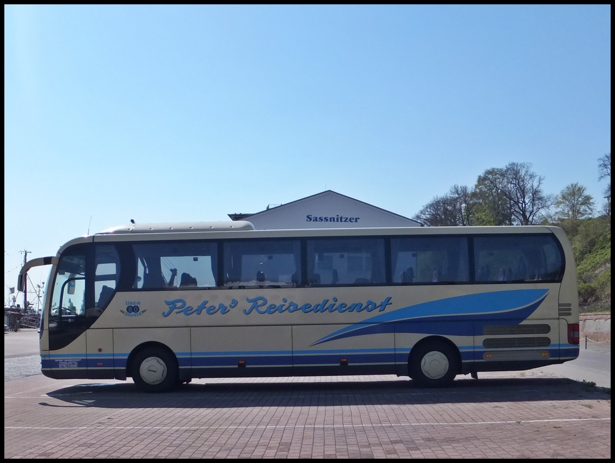 MAN Lion's Coach von Peter's Reisedienst aus Deutschland im Stadthafen Sassnitz.