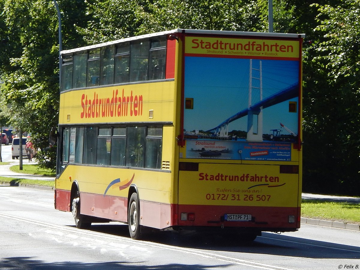 MAN ND 202 von Busunternehmen Manfred Scholz aus Deutschland in Stralsund.