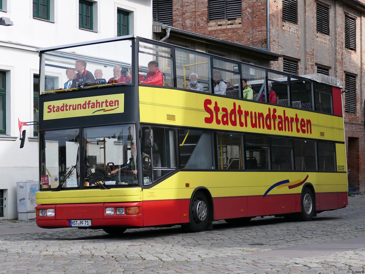 MAN ND 202 von Busunternehmen Manfred Scholz aus Deutschland in Stralsund. 